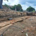 Badania archeologiczne na Bulwarze Filadelfijskim sierpień 2023 r. Ruiny nad Wisłą.